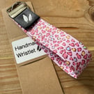 Pink Animal Print Handmade Wristlet
