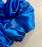 Handmade royal blue satin scrunchie - Image 2