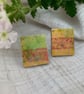 Soft Stripe, Stainless Steel Post Earrings. - Image 2