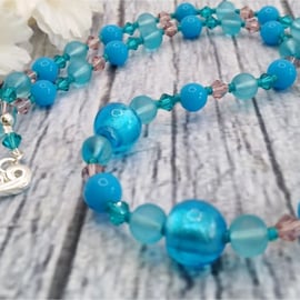 Shades of blue necklace