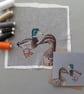 Mallard ducks card, printed on recycled card, blank - Image 2