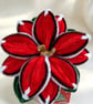 Small Handmade Poinsettia in Burlap Pot  Everlasting Christmas Flower Gift  - Image 2