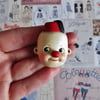 Dottie's Doll Face Brooch - Cutie the Kewpie Clown in a Fez Brooch
