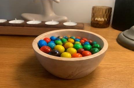 Handcrafted Maple nut bowl 