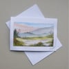 greetings card hand painted landscape blank card ( ref F 467.C5 )
