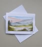 greetings card hand painted landscape blank card ( ref F 467.C5 )