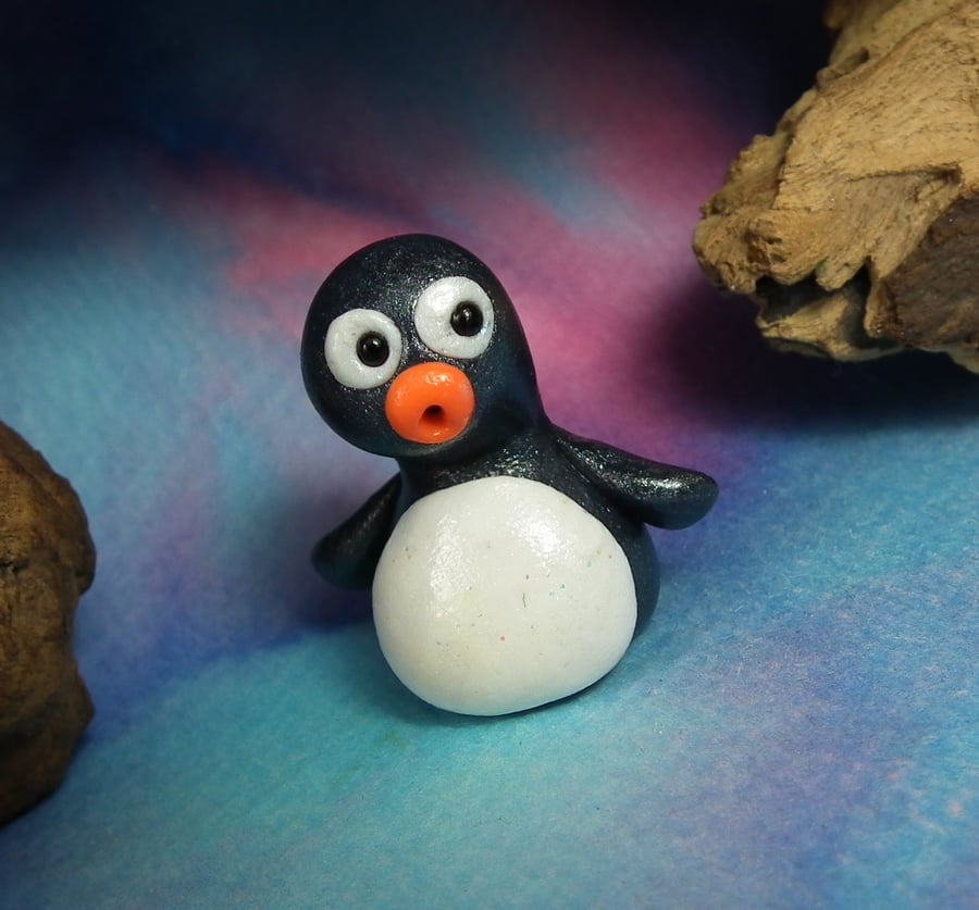 Tiny Penguin 'Pod' OOAK Sculpt by Ann Galvin