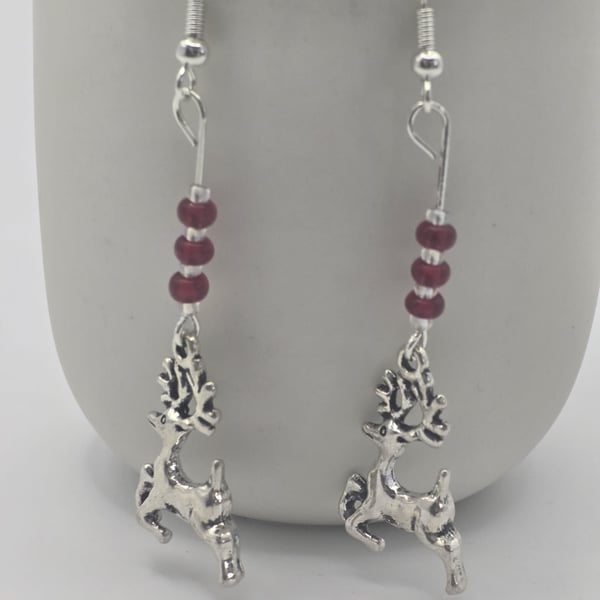 Christmas Reindeer Charm earrings
