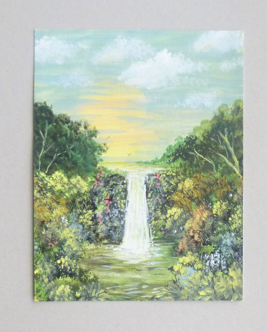 original art acrylic landscape painting ( ref F 558.G5.G6 )