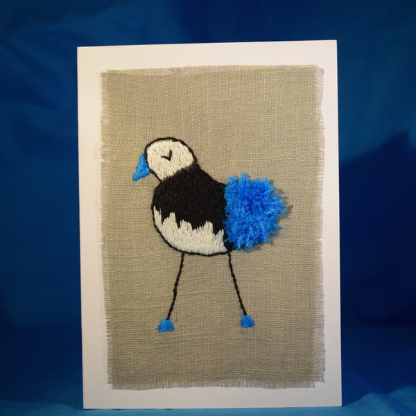 Lovable blue bird card.