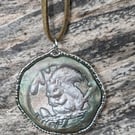 Clay Squirrel necklace