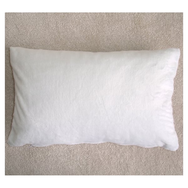 Tempur Travel Pillow Cover 16x10 Soft Cuddlesoft Minky White SMALL