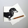 Dachshund Blank Greetings Card