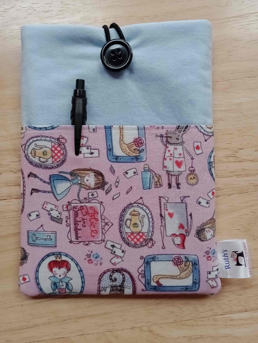Alice in Wonderland padded fabric Kindle case