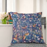 Nature design chenille and velvet cushion with cotton pad