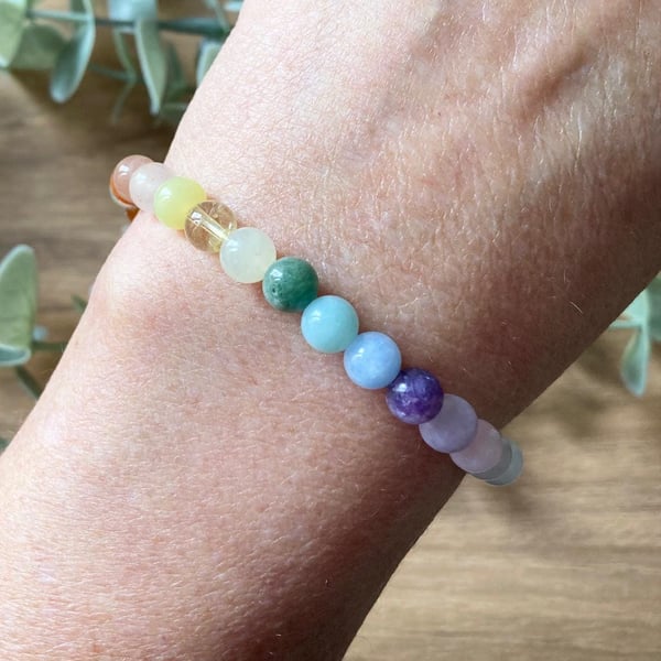 Multi Gemstone Calming Bracelet for Inner Peace