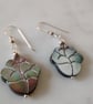 BLACK SHELL FLOWER EARRINGS - - FREE SHIPPING  - Image 2