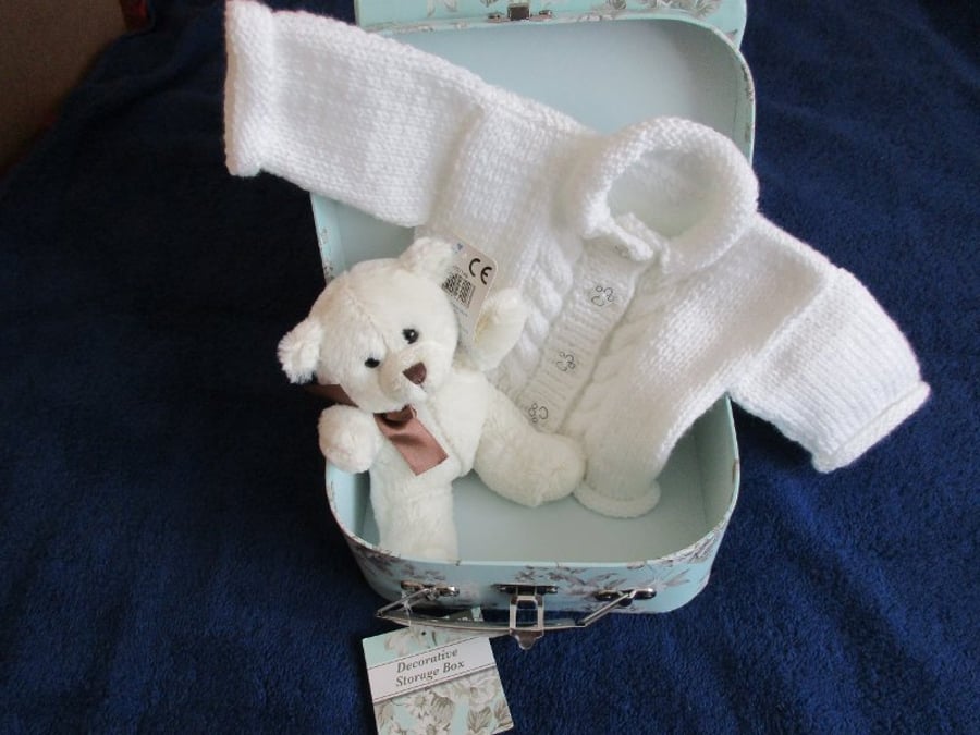 Reserved for Anne 12" Early Baby Roll neck Cardigan