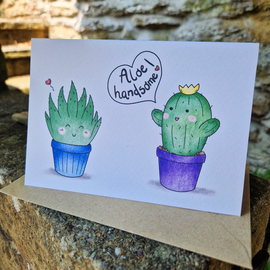 Plant lover card, Anniversary card, Valentines card, Birthday card, Cactus card
