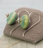 Silver and Ceramic Simple Hook Earrings - Image 6