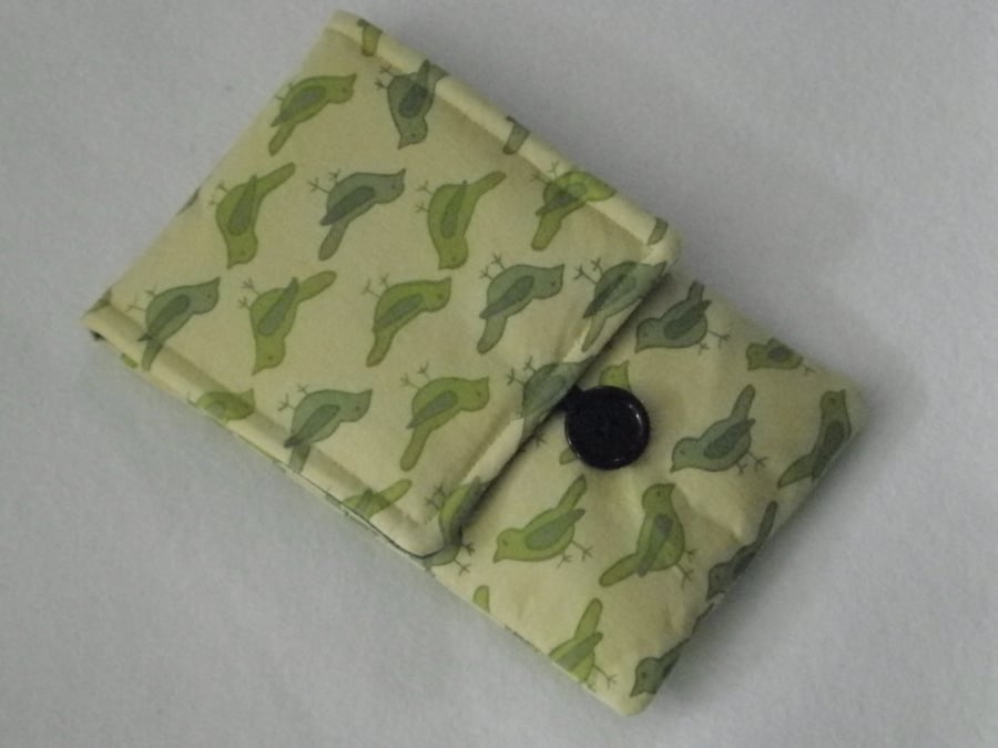 Ipad mini padded case,bird print fabric.