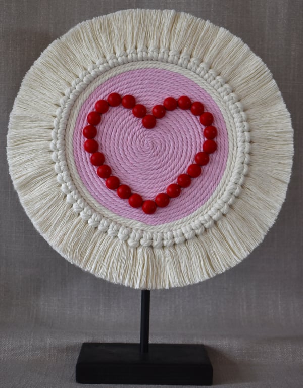 "Ntombi 4" – Red Heart Wall Hanging