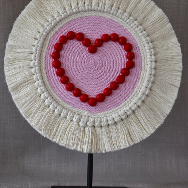 "Ntombi 4" – Red Heart Wall Hanging