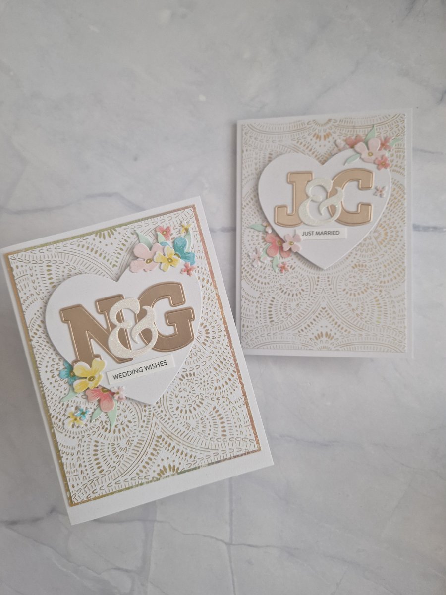 Personalised wedding card with initials
