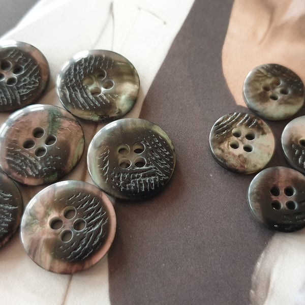 15mm & 21mm SuitJacket buttons Grey mix (Matching)