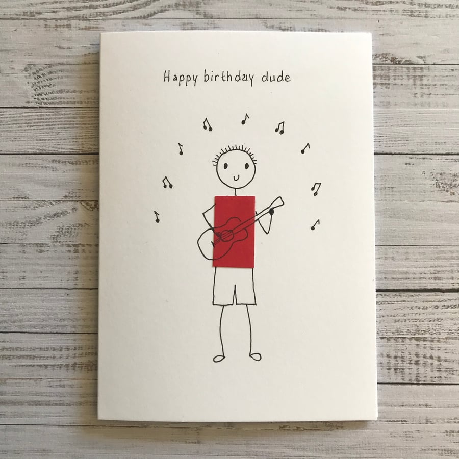 Guitarist card, Guitar, Musician, Personalised