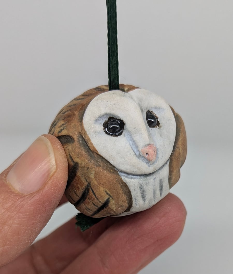 Barn Owl 1 - Little Creatures Range - on ribbon