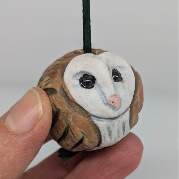 Barn Owl 1 - Little Creatures Range - on ribbon