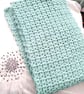 Pale Green Crocheted Scarf - Green Scarf