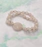 Rose quartz double strand stretchy bracelet - Image 3
