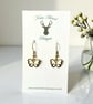 Charm Earrings - White Butterfly