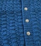 18" Baby Boys Patterned  Blue Cardigan with collar - Image 6