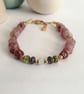 Strawberry quartz bracelet with tanzanite peridot & moonstone - Image 7