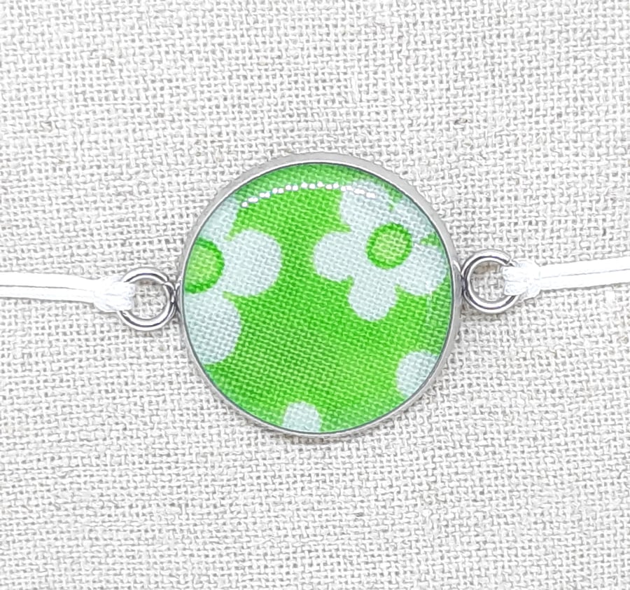 Adjustable Resin Pendant Bracelet