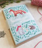 Pack of 4 Folk Forest Animals Christmas cards  - Image 8