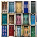 ‘Old Doors of Porto’ signed square mounted print 30 x 30cm FREE DELI