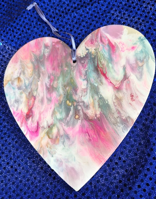 Hanging wooden heart