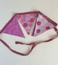 Pink flowers bunting - small -reversible  - Image 5