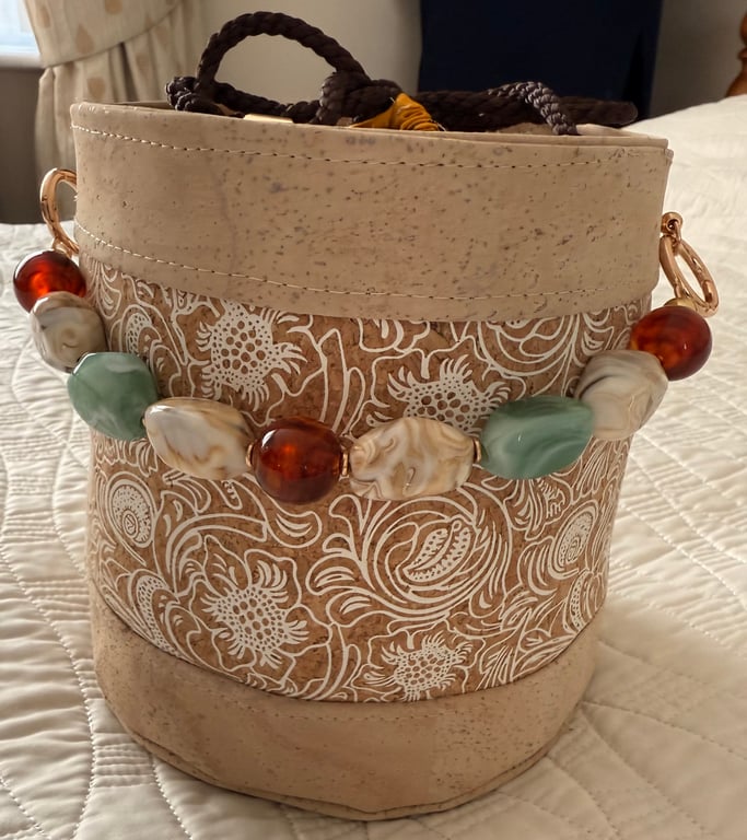 A unique Portuguese cork shoulder or handbag - you decide...