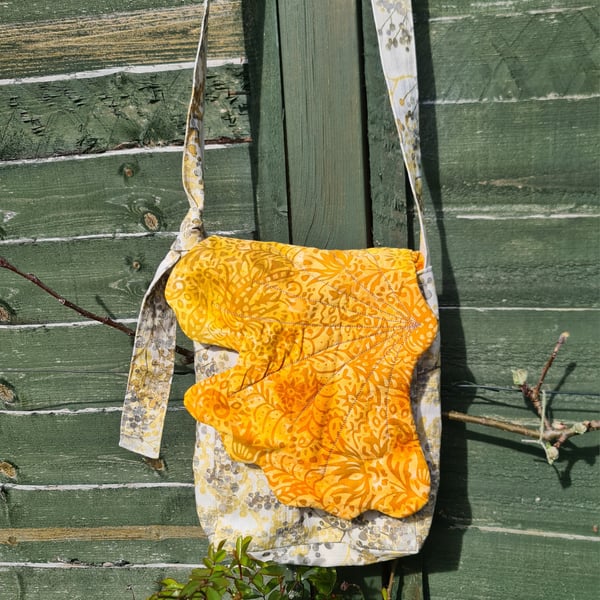 Ginko Leaf Satchel Small A5 Yellow