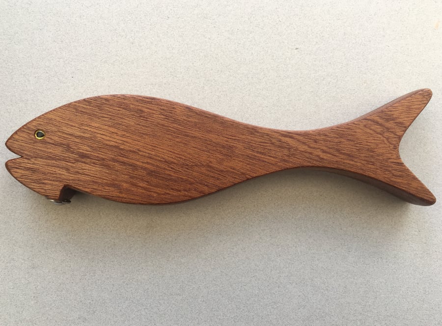 Fish Bottle Opener in Sapele