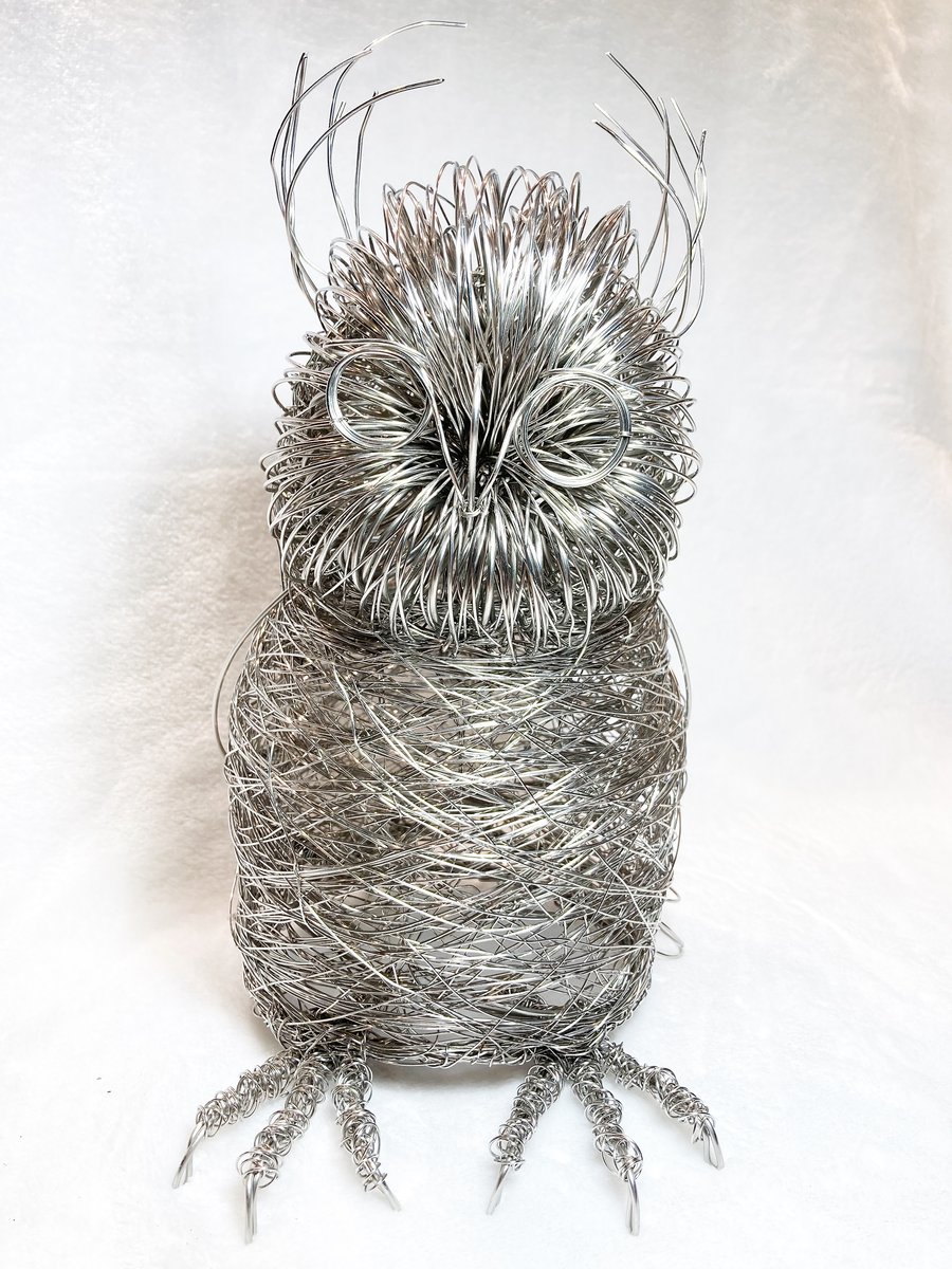 Wire Owl Sculpture 