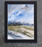 Across the Field. Landscape Painting. Mixed Media. Countryside Original Painting - Image 7