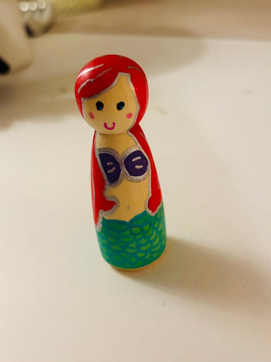 The Little Mermaid inspired Peg doll