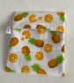 Large snack bag in a pineapple fabric. Reusable and eco-friendly - Image 1