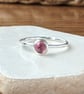 Sterling silver Pink Tourmaline STONE  Ring, Handmade Urban Design Jewellery